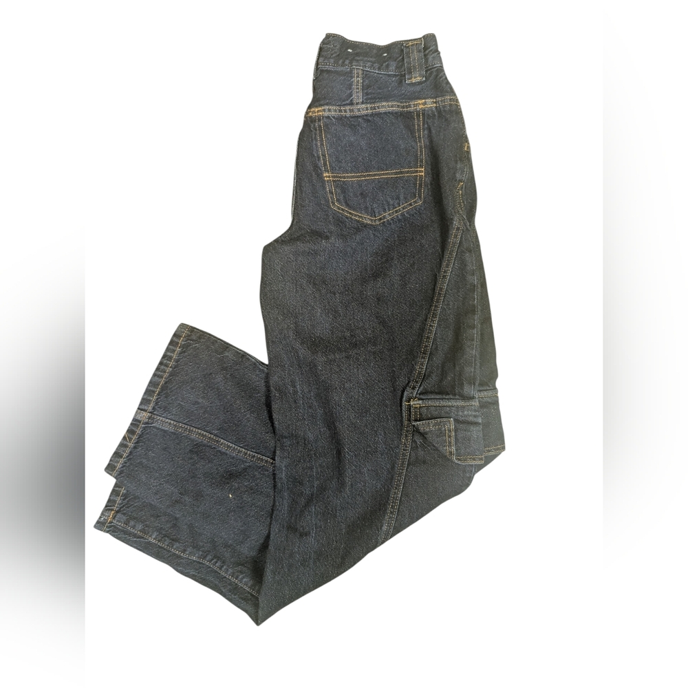 Y2K Style Garage Dark Blue Denim Low Rise Baggy - Picture 4 of 7